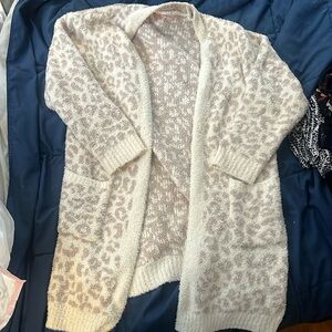 Pink lily cheetah cardigan